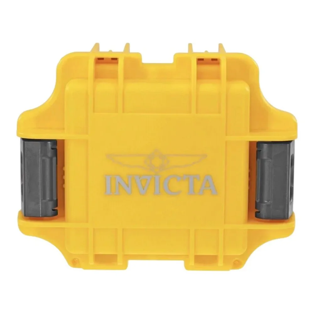 Invicta Yellow Plastic Presentation Box for 1 Watch with Foam Inserts NEW